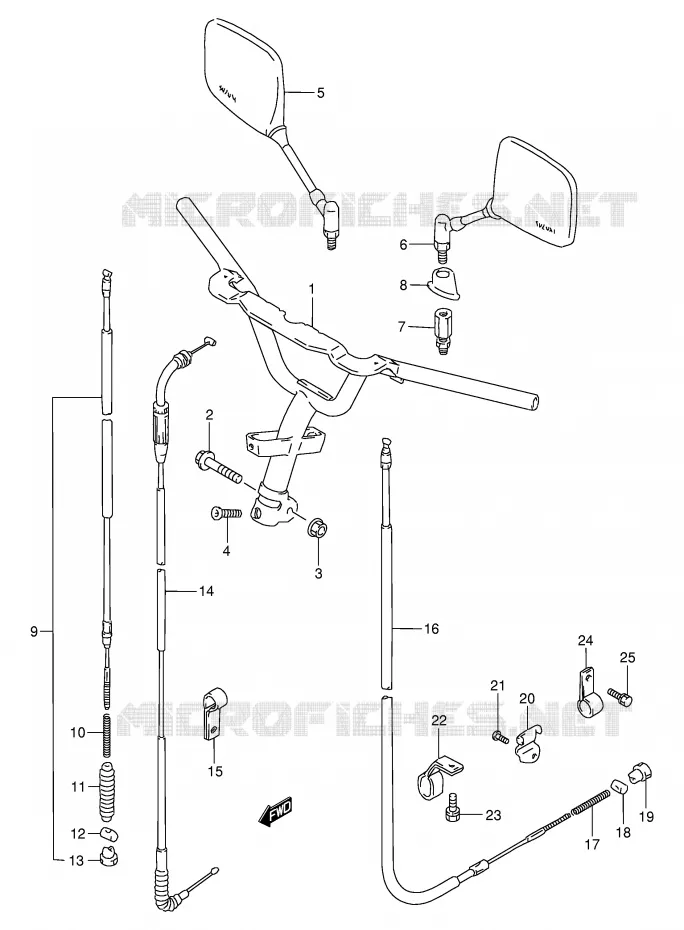 HANDLEBAR Suzuki SCOOTER 50 AE 1994  AE50RR(E28)