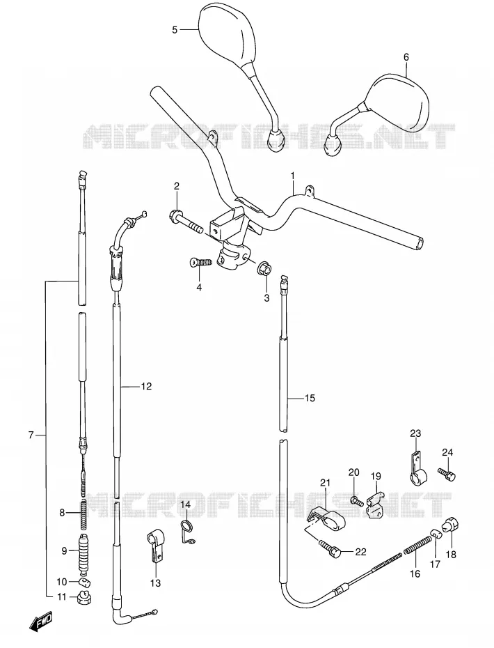 HANDLEBAR Suzuki SCOOTER 50 AJ 1994  AJ50S(E29)