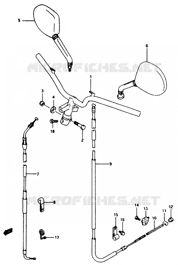 HANDLEBAR Suzuki SCOOTER 50 AP 1995  AP50S(R/S/T)
