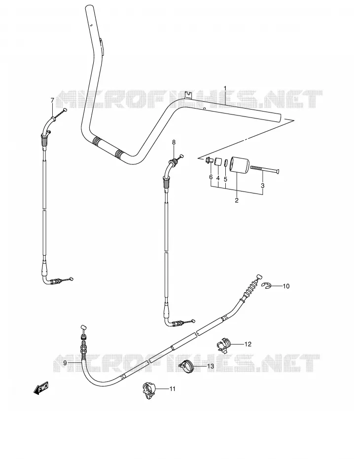 HANDLEBAR Suzuki SCOOTER 650 BURGMAN 2004  AN650AK4(E2)