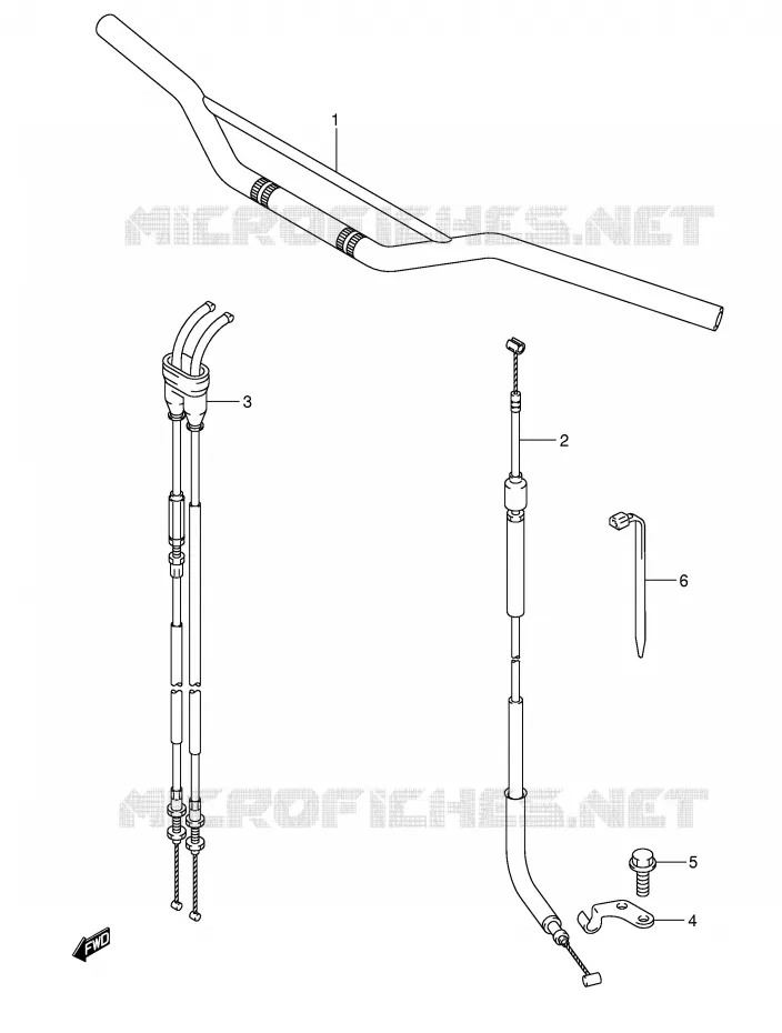 HANDLEBAR (WITH OUT E24) Suzuki MOTO 400 DR-Z 2006  DR-Z400EK6(E1)