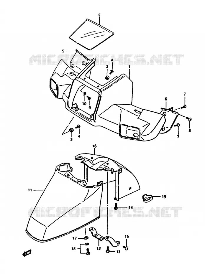HEADLAMP HOUSING Suzuki SCOOTER 50 CP 1995  CP50CHFS