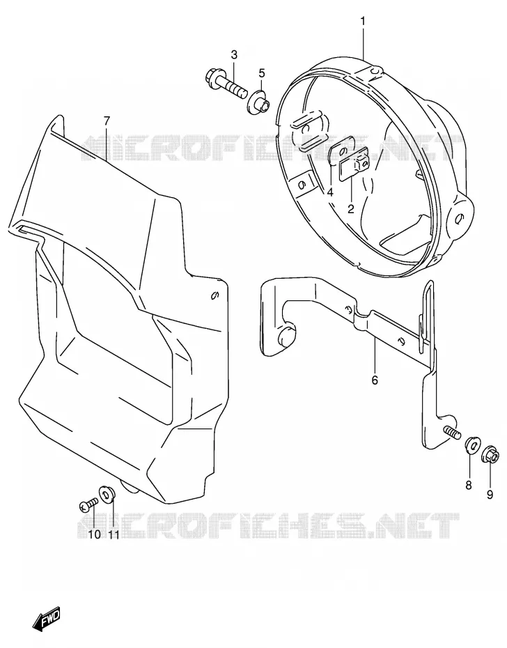 HEADLIGHT COVER Suzuki MOTO 125 DF 2000  DF125EY(E4)