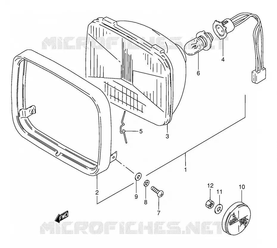 HEADLIGHT Suzuki MOTO 120 BX 1995  BX120S(P97)