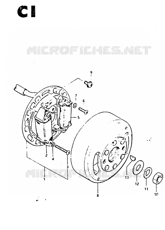 IGNITION (CS50Z, CS50D) Suzuki SCOOTER 80 CS 1982  CS50Z(Z/D)