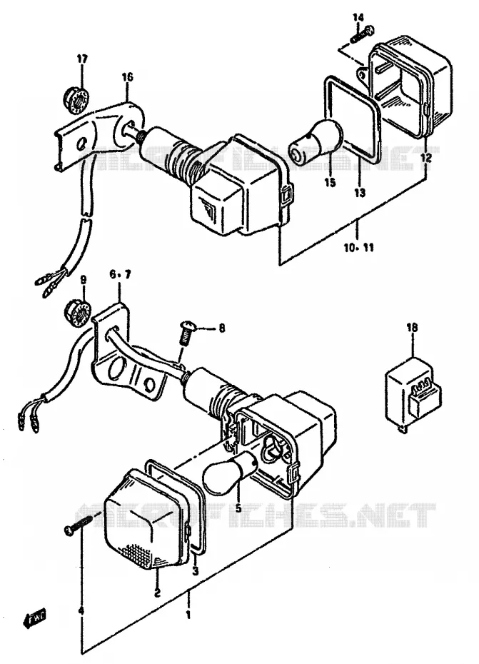 INDICATORS (E1,E4,E24) Suzuki MOTO 125 DR 1987  DR125SH(F/H/J)