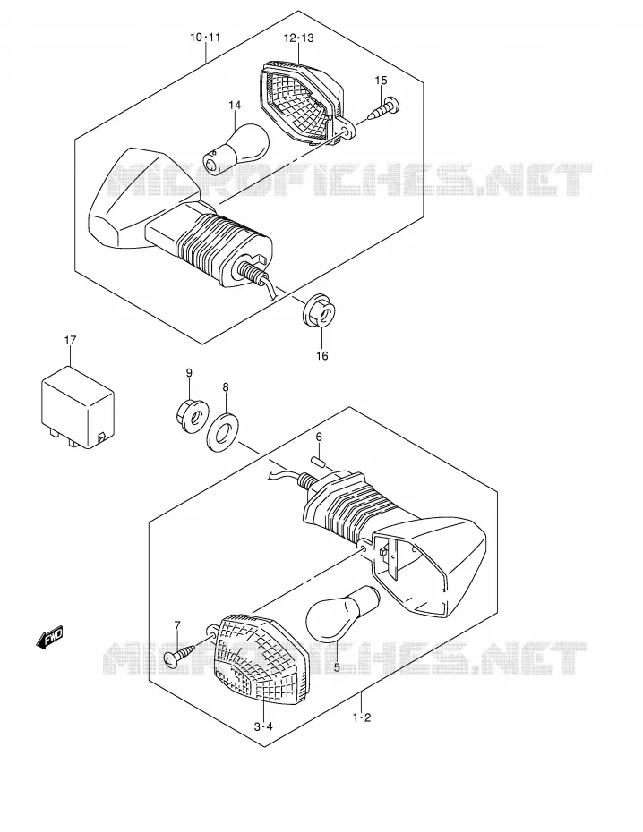 INDICATORS Suzuki MOTO 650 V-STROM 2004  DL650K4(E2)