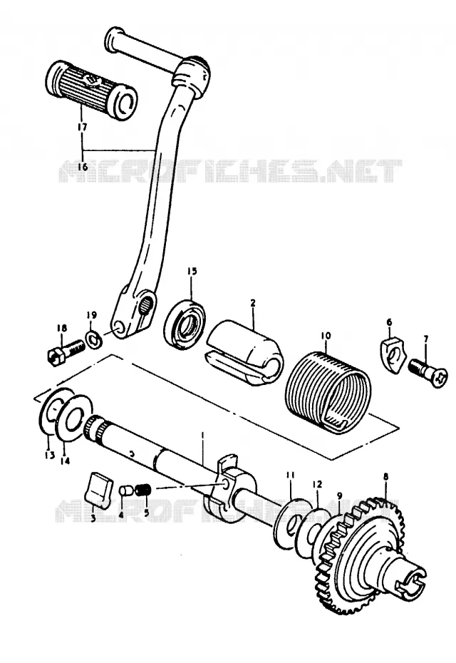 KICK STARTER Suzuki MOTO 100 A100 1990  A100L(K/L/M/N/4)