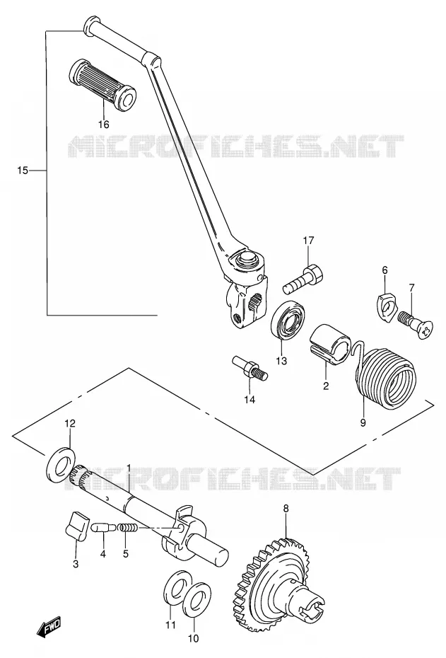 KICK STARTER Suzuki MOTO 115 AP 1999  AX115X(E71)