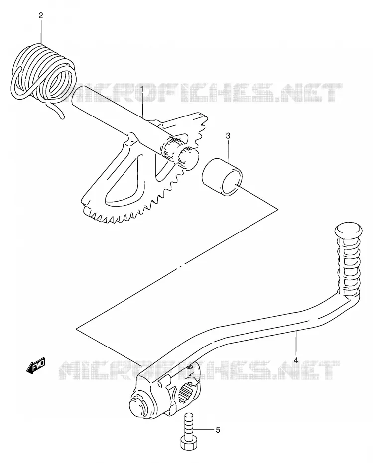 KICK STARTER Suzuki SCOOTER 50 AE 1992  AE50N(E28)