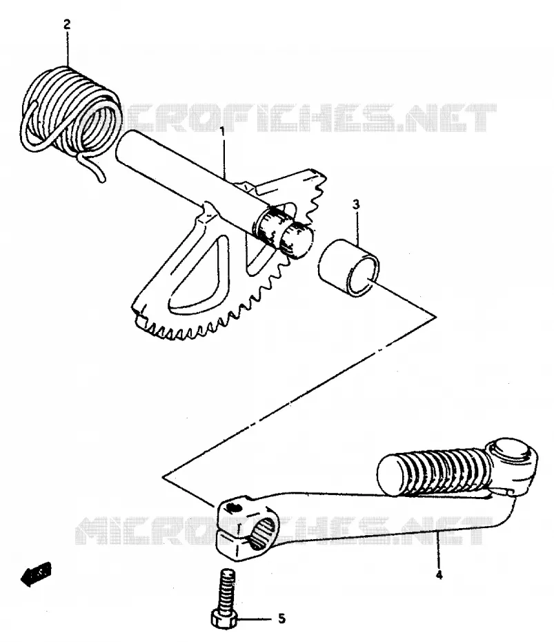 KICK STARTER Suzuki SCOOTER 50 AP 1995  AP50S(R/S/T)
