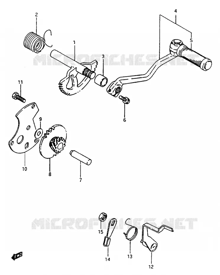 KICK STARTER Suzuki SCOOTER 50 CP 1991  CP50CHFM