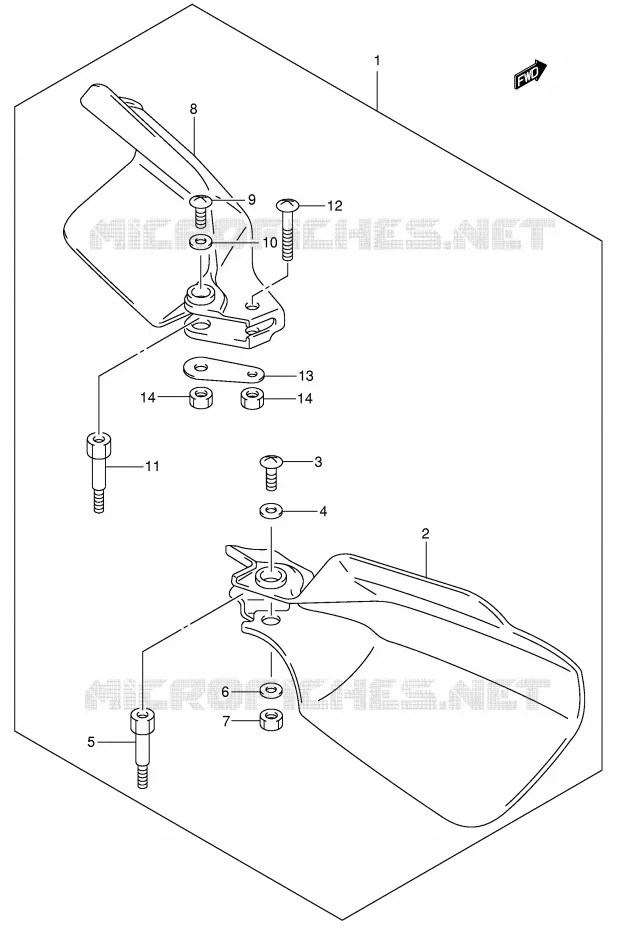 KNUCKLE COVERS (MODEL K3/K4 OPT) Suzuki MOTO 400 DR-Z 2004  DR-Z400SK4(E3/E28)