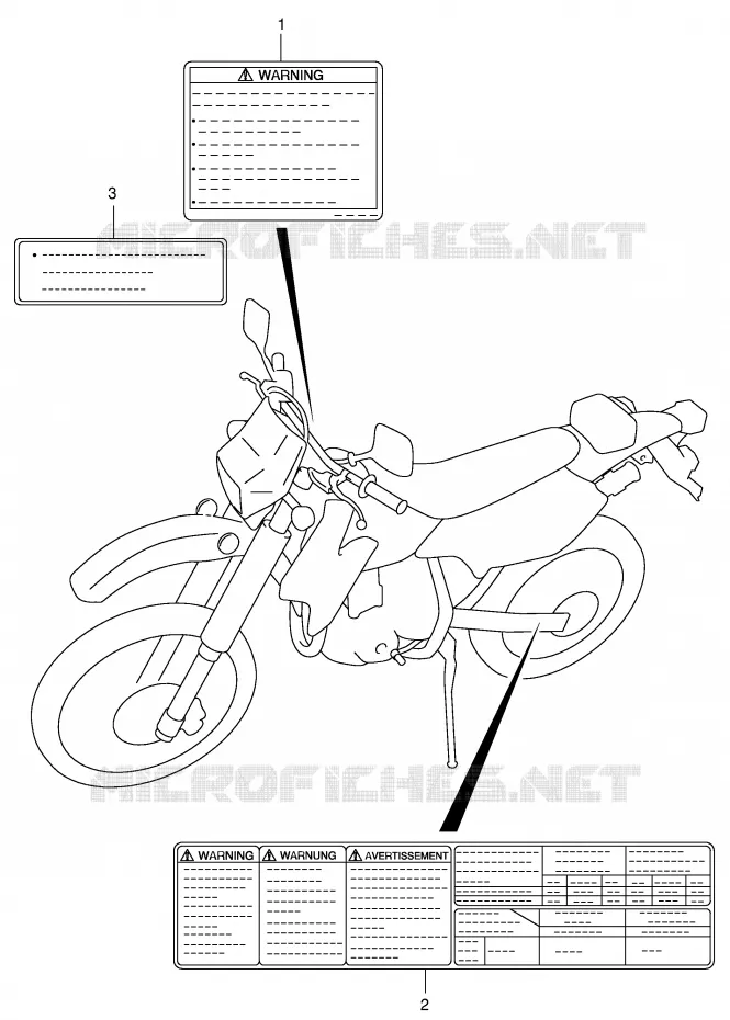 LABEL (MODEL K1) Suzuki MOTO 400 DR-Z 2004  DR-Z400K4(E1)