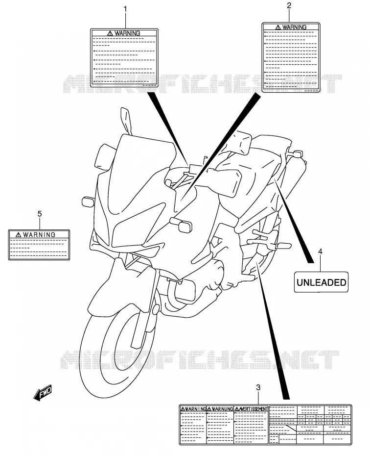 LABEL Suzuki MOTO 1000 V-STROM 2002  DL1000K2(E2)