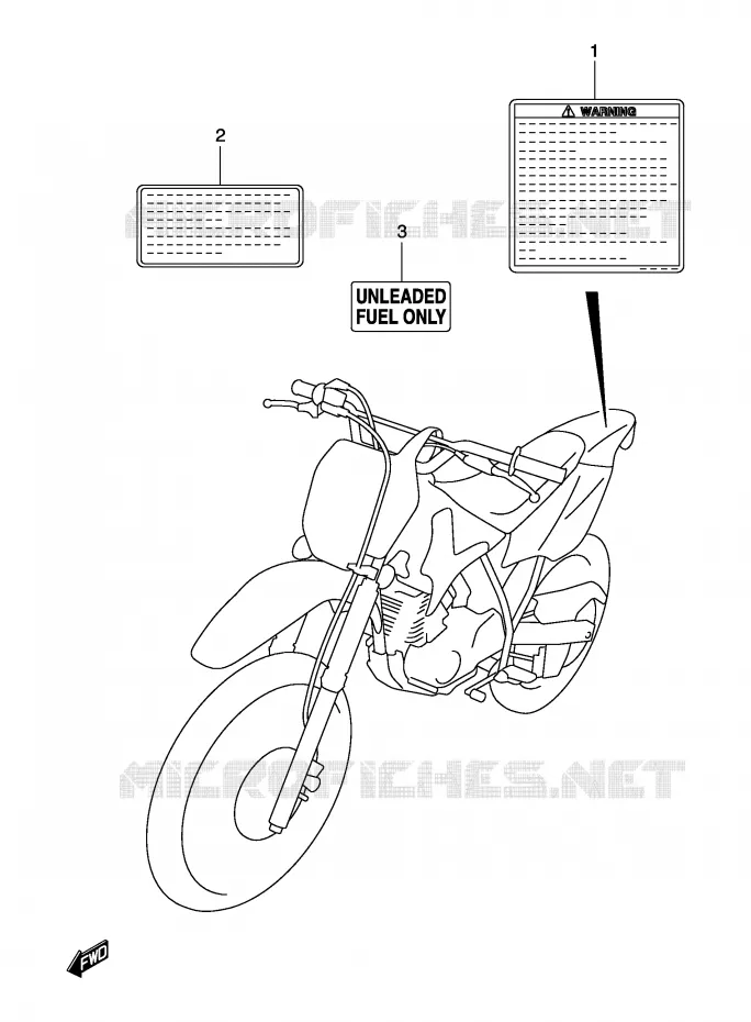 LABEL Suzuki MOTO 125 DR-Z 2005  DR-Z125LK5(E3/E28)