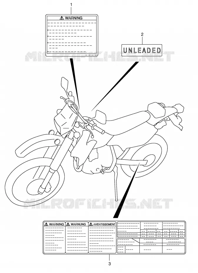 LABEL Suzuki MOTO 400 DR-Z 2009  DR-Z400SK9(E2)