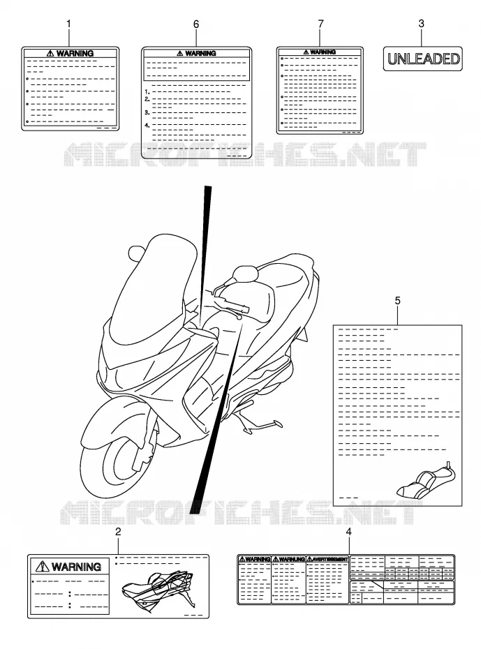 LABEL Suzuki SCOOTER 400 BURGMAN 2006  AN400SK6(E2)