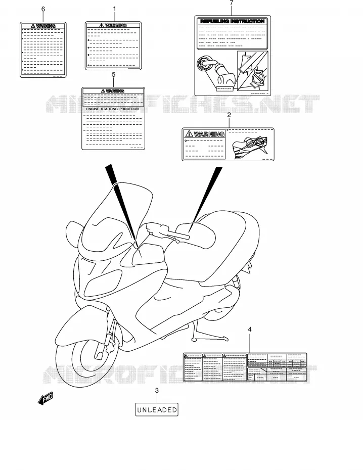 LABEL Suzuki SCOOTER 650 BURGMAN 2005  AN650K5(E2)