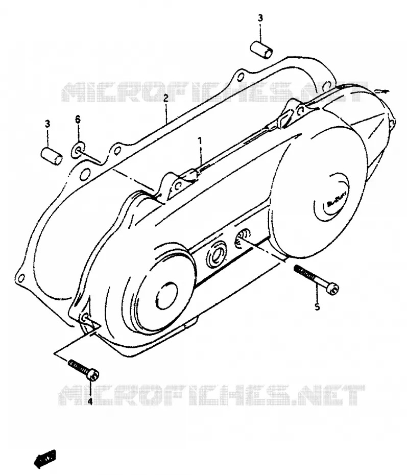 LEFT CRANKCASE COVER Suzuki SCOOTER 50 AP 1995  AP50S(R/S/T)