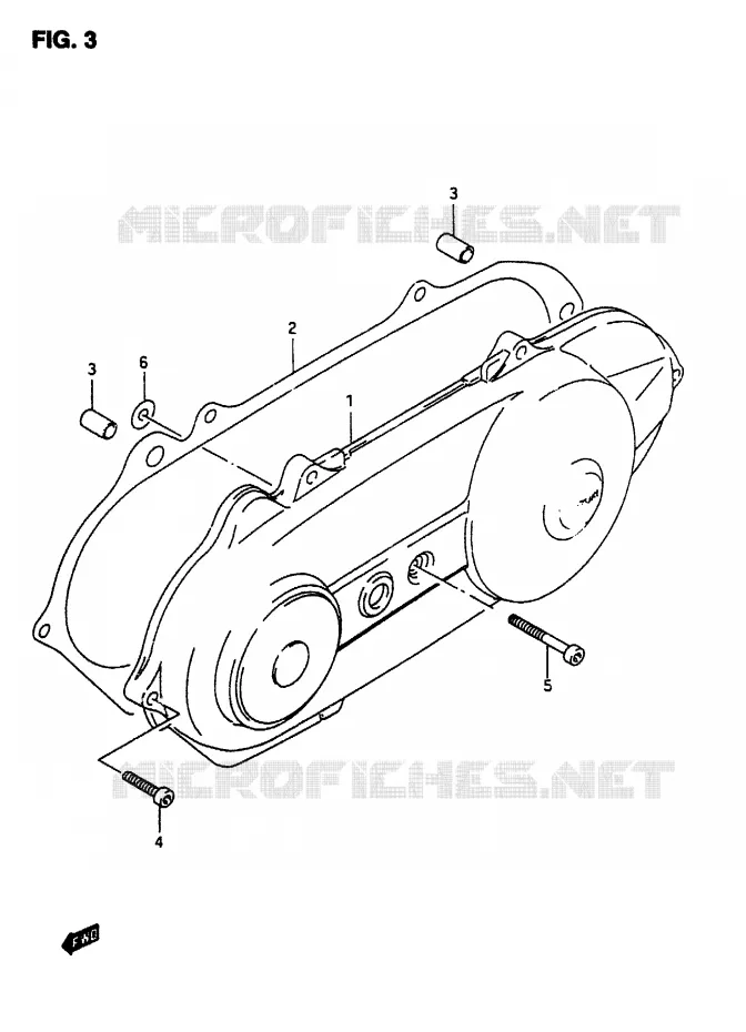 LEFT CRANKCASE COVER Suzuki SCOOTER 50 AP 1997  AP50V(T/7/V)