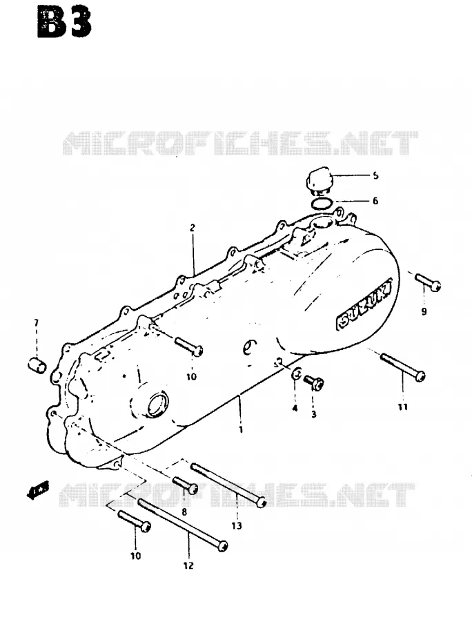 LEFT CRANKCASE COVER Suzuki SCOOTER 50 CS 1983  CS50D(Z/D)