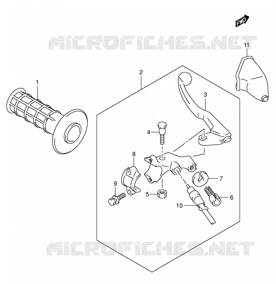 LEFT LEVER - HANDGRIP Suzuki MOTO 400 DR-Z 2005  DR-Z400EK5(E3/E28)
