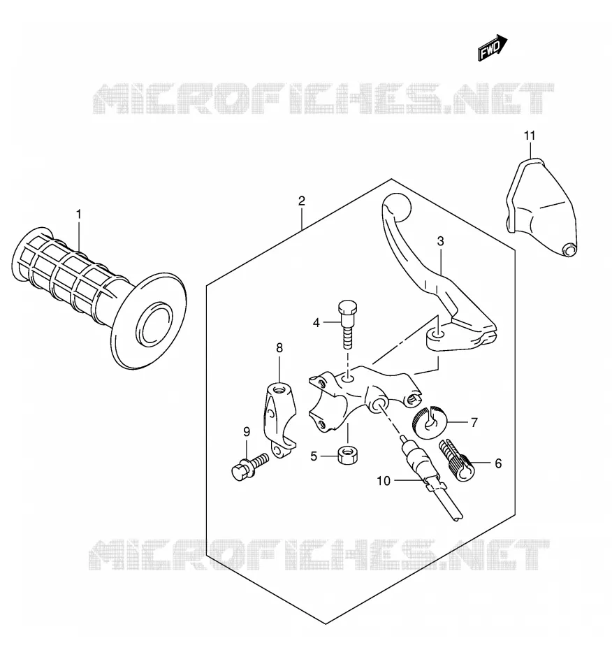 LEFT LEVER - HANDGRIP Suzuki MOTO 400 DR-Z 2006  DR-Z400SK6(E2)