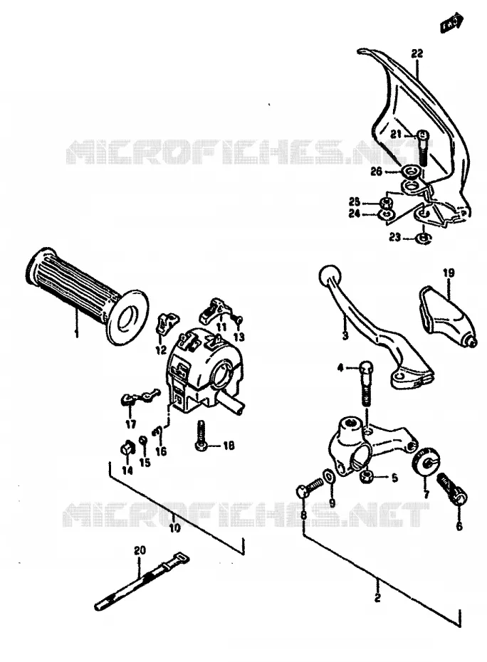 LEFT SWITCH - HANDGRIP Suzuki MOTO 125 DR 1988  DR125SJ(F/H/J)