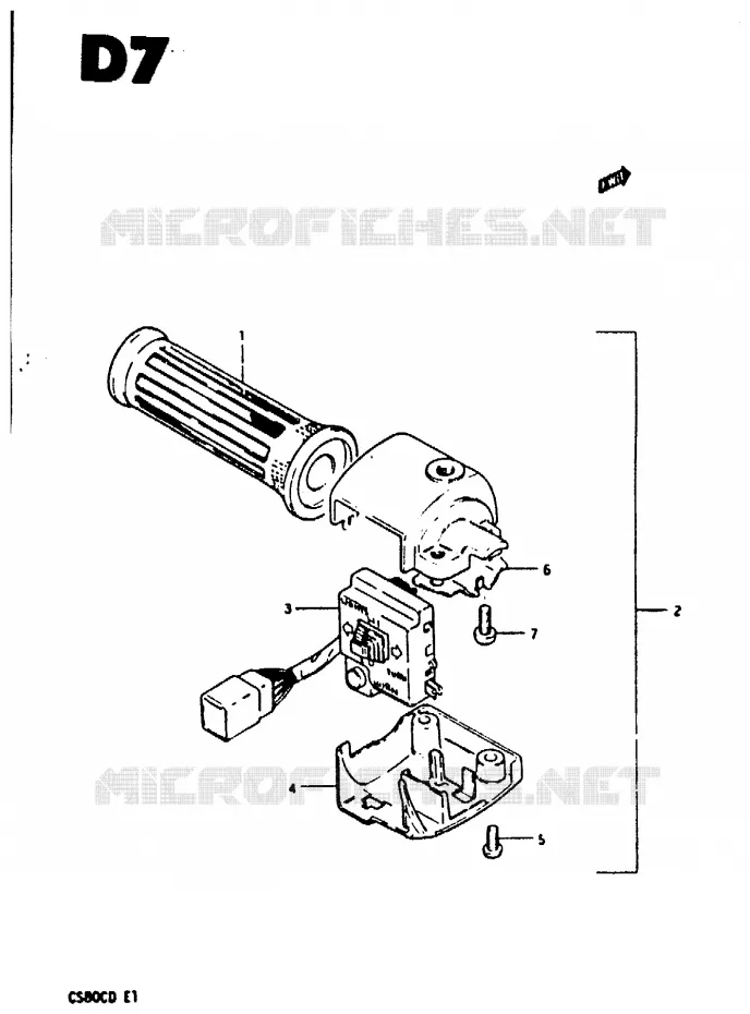 LEFT SWITCH (E2, E17, E22) Suzuki SCOOTER 80 CS 1983  CS80CD