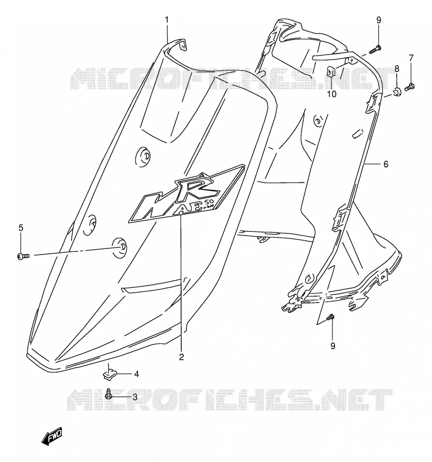 LEG SHIELD (AE50RT/RV) Suzuki SCOOTER 50 AE 1993  AE50RP(E28)
