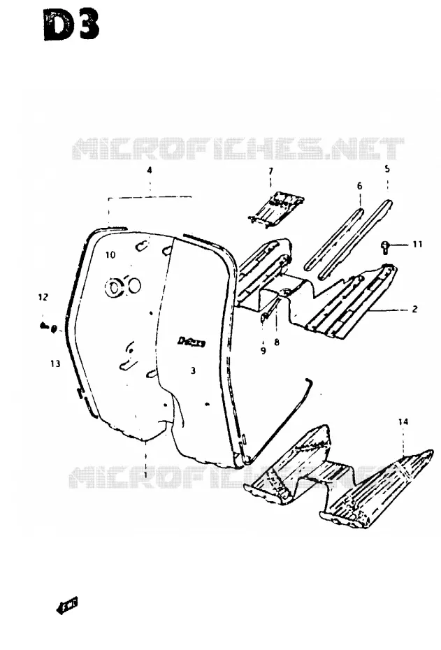 LEG SHIELD (CS50Z, CS50DZ) Suzuki SCOOTER 80 CS 1982  CS50Z(Z/D)