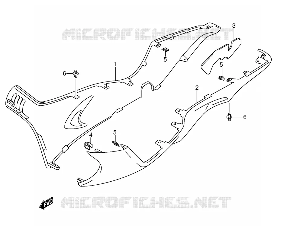 LOWER FAIRING (MODEL K3) Suzuki SCOOTER 400 BURGMAN 2005  AN400K5(E2)