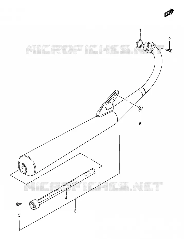 MUFFLER Suzuki MOTO 115 AP 1998  AX115SW(E71)