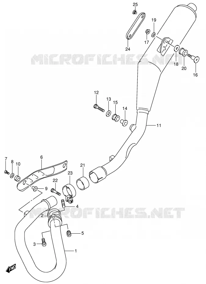MUFFLER Suzuki MOTO 400 DR-Z 2000  DR-Z400SY(E2)