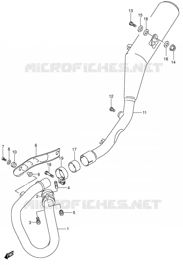 MUFFLER Suzuki MOTO 400 DR-Z 2004  DR-Z400EK4(E1)