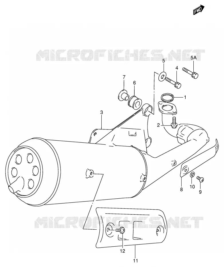 MUFFLER Suzuki SCOOTER 100 ADDRESS 2000  AG100Y(E71)