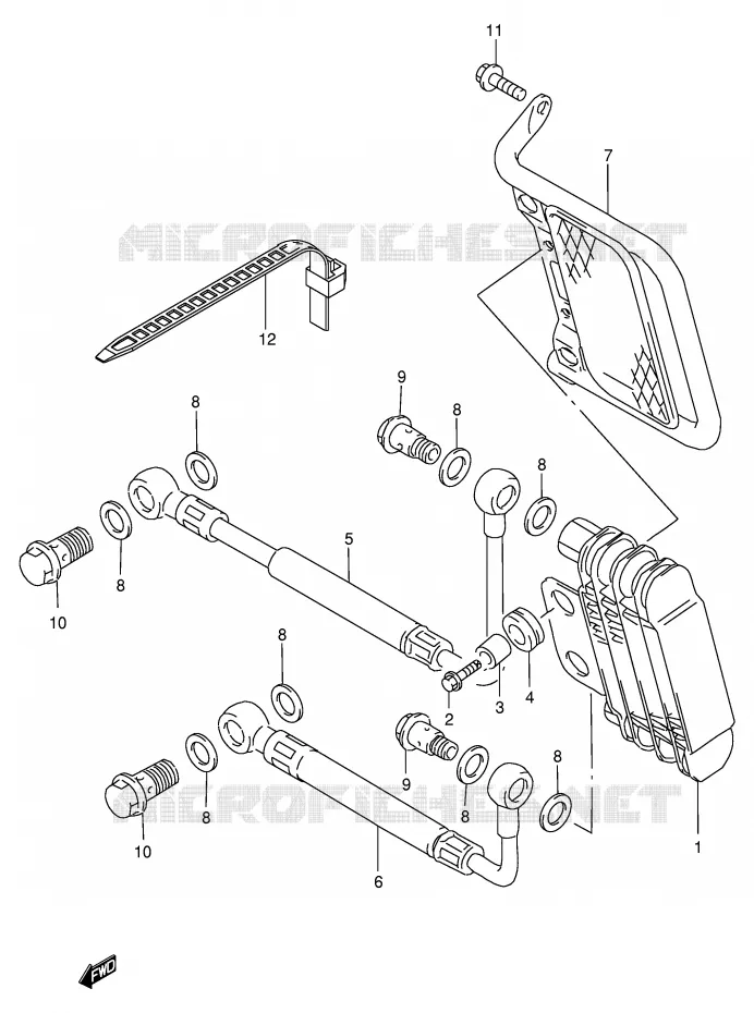 OIL COOLER Suzuki MOTO 200 DF 1997  DF200EV