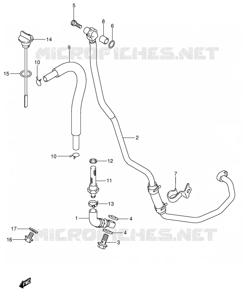 OIL HOSE Suzuki MOTO 400 DR-Z 2000  DR-Z400SY(E3/E28)