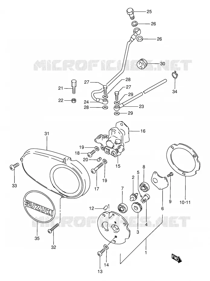 OIL PUMP Suzuki MOTO 120 BX 1995  BX120S(P97)