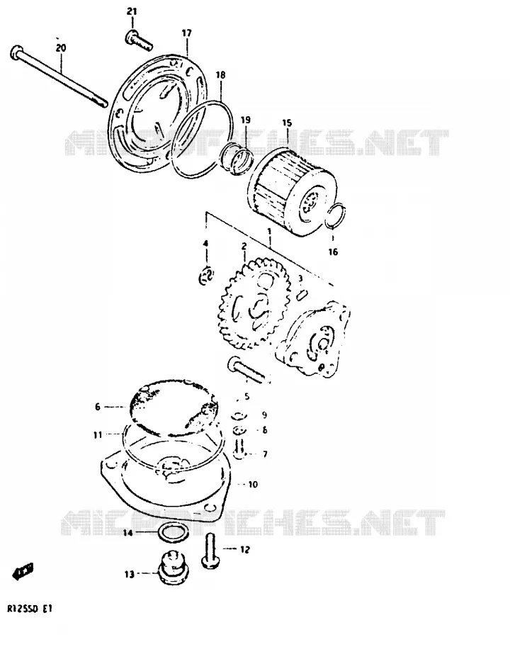 OIL PUMP Suzuki MOTO 125 DR 1983  DR125SD(Z/D)