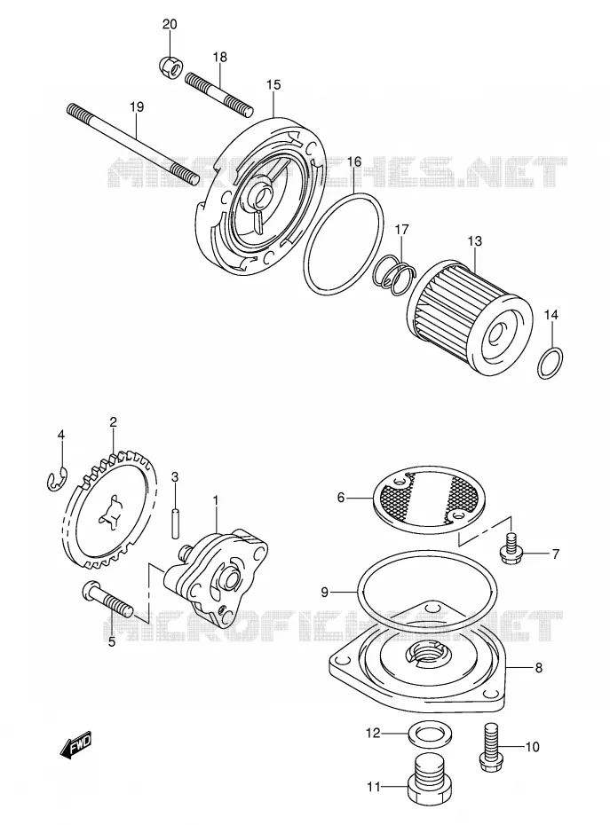 OIL PUMP Suzuki MOTO 125 DR-Z 2003  DR-Z125K3(E3/E28)