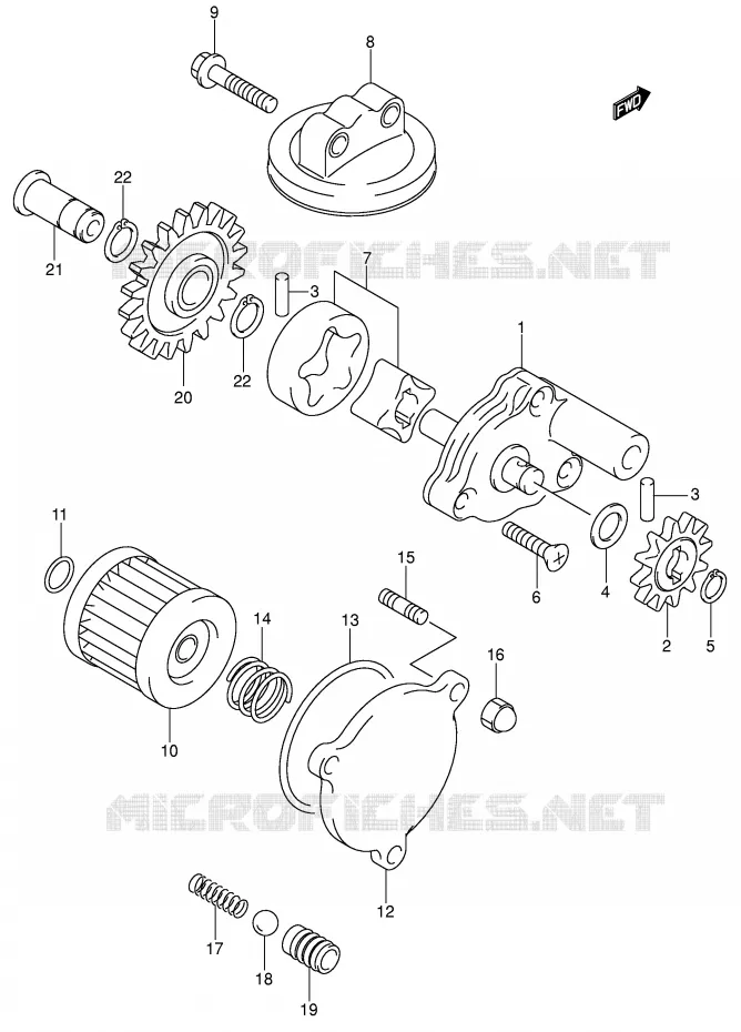 OIL PUMP Suzuki MOTO 400 DR-Z 2000  DR-Z400Y(E1)