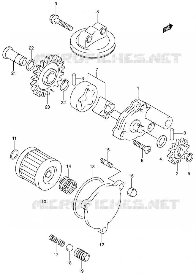 OIL PUMP Suzuki MOTO 400 DR-Z 2004  DR-Z400SK4(E2)