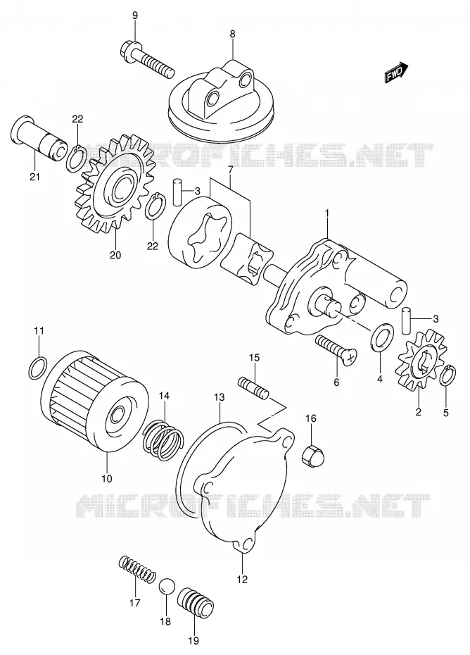 OIL PUMP Suzuki MOTO 400 DR-Z 2004  DR-Z400SK4(E3/E28)