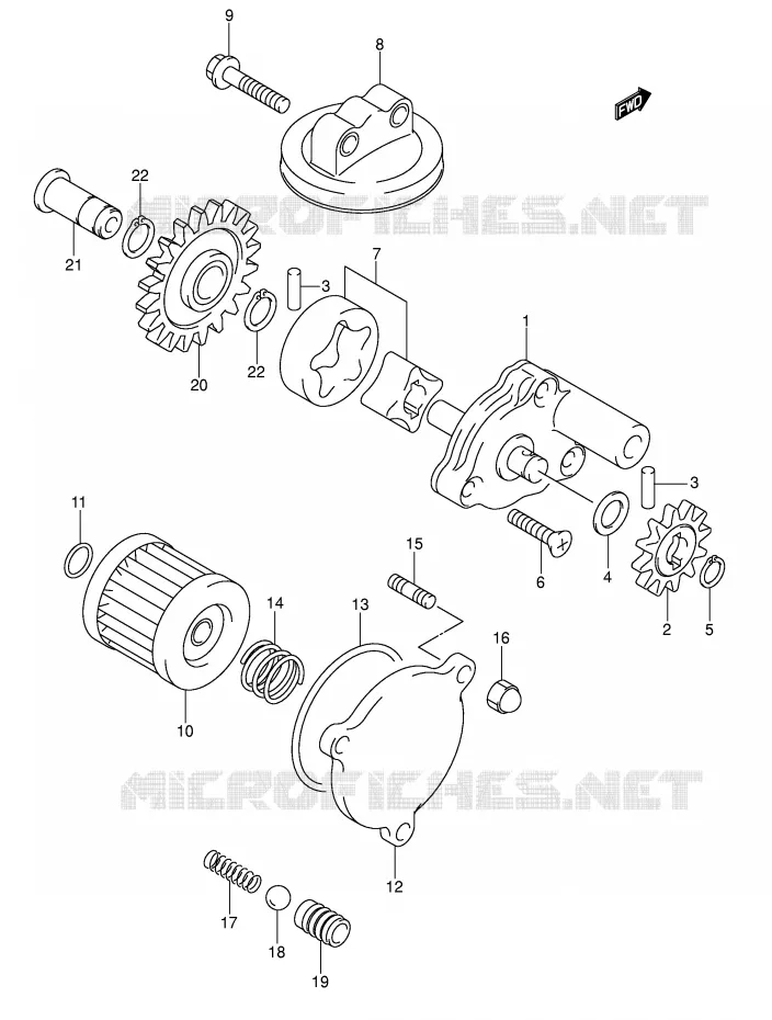 OIL PUMP Suzuki MOTO 400 DR-Z 2007  DR-Z400EK7(E1)