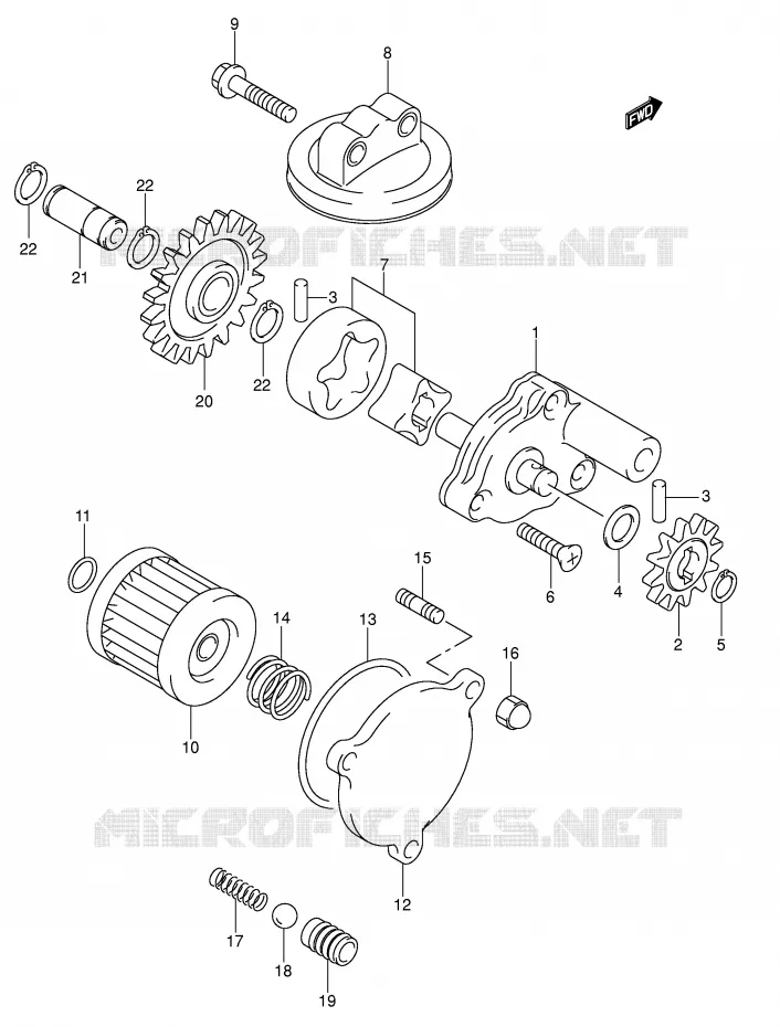 OIL PUMP Suzuki MOTO 400 DR-Z 2007  DR-Z400EK7(E3/E28)