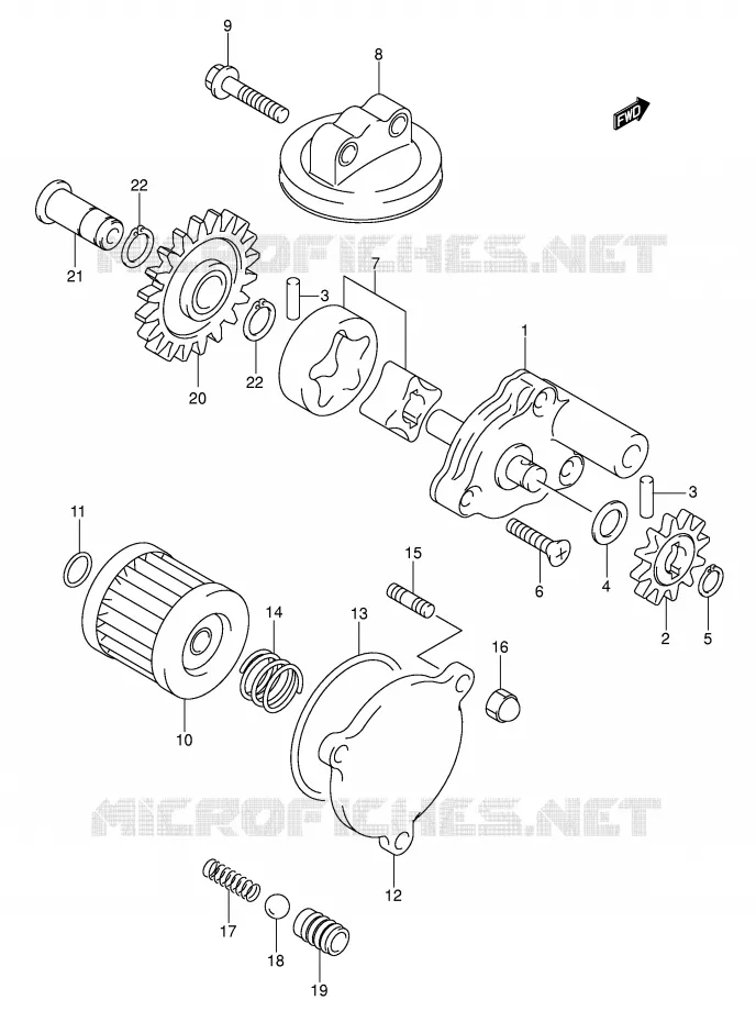 OIL PUMP Suzuki MOTO 400 DR-Z 2007  DR-Z400SK7(E2)