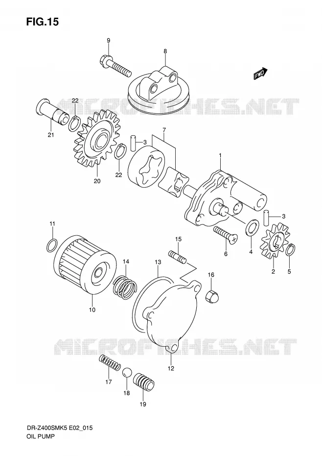 OIL PUMP Suzuki MOTO 400 DR-Z 2007  DR-Z400SMK7(E2)