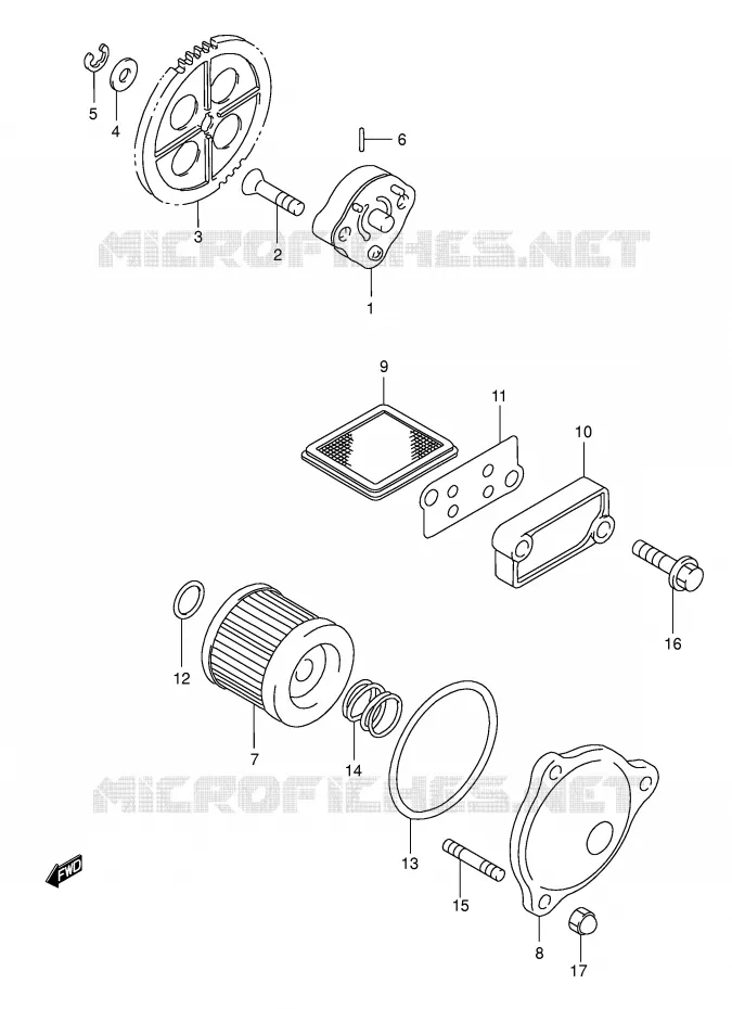 OIL PUMP Suzuki SCOOTER 125 BURGMAN 2000  AN125UY(E2)